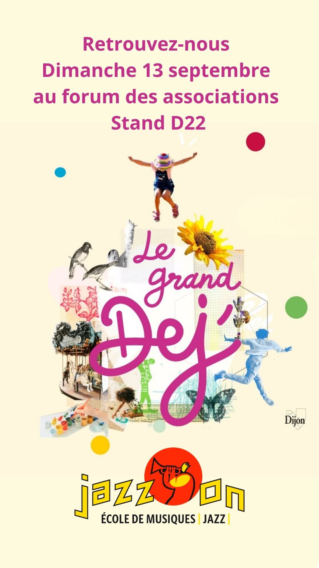 Retrouvez-nous Dimanche 13 septembre au forum des associations Stand D22